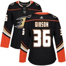 Dámské Dresy Anaheim Ducks John Gibson 36 Černá Authentic