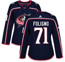 Dámské Dresy Columbus Blue Jackets Nick Foligno 71 Navy Authentic