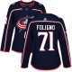Dámské Dresy Columbus Blue Jackets Nick Foligno 71 Navy Authentic