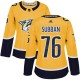 Dámské Dresy Nashville Predators P.K Subban 76 Zlatá Authentic