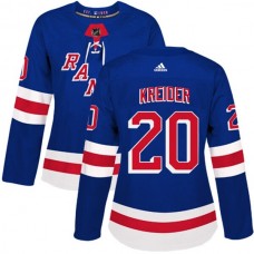 Dámské Dresy New York Rangers Chris Kreider 20 Modrá Authentic