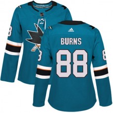 Dámské Dresy San Jose Sharks Brent Burns 88 Teal Authentic