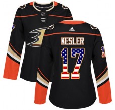Dámský Dres Anaheim Ducks Ryan Kesler 17 USA Flag Fashion Černá Authentic