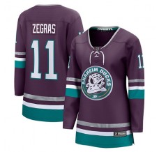 Dámský Dres Anaheim Ducks Trevor Zegras 11 Fialová Premier Breakaway Alternativní