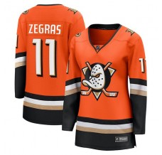 Dámský Dres Anaheim Ducks Trevor Zegras 11 Oranžová Premier Breakaway Domácí