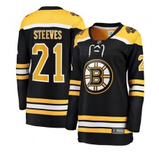 Dámský Dres Boston Bruins Alex Steeves 21 Černá Breakaway Domácí