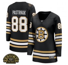 Dámský Dres Boston Bruins David Pastrnak 88 100th Anniversary Patch Černá Premier Breakaway Alternativní