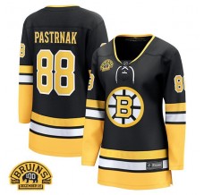 Dámský Dres Boston Bruins David Pastrnak 88 100th Anniversary Patch Žlutá Premier Breakaway Alternativní