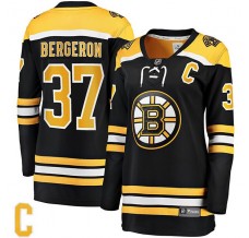 Dámský Dres Boston Bruins Patrice Bergeron 37 Captain Patch Černá Breakaway Domácí