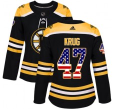 Dámský Dres Boston Bruins Torey Krug 47 USA Flag Fashion Černá Authentic
