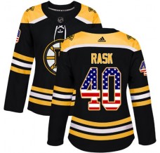 Dámský Dres Boston Bruins Tuukka Rask 40 USA Flag Fashion Černá Authentic