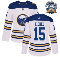 Dámský Dres Buffalo Sabres Jack Eichel 15 2018 Winter Classic Patch Bílá Authentic