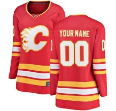 Dámský Dres Calgary Flames Custom Červená Breakaway Domácí