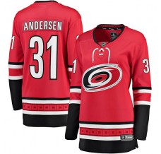 Dámský Dres Carolina Hurricanes Frederik Andersen 31 Červená Breakaway Alternativní