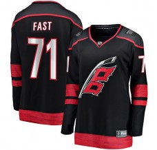 Dámský Dres Carolina Hurricanes Jesper Fast 71 Černá Breakaway Domácí