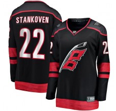 Dámský Dres Carolina Hurricanes Logan Stankoven 22 Černá Breakaway Domácí