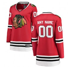 Dámský Dres Chicago Blackhawks Custom Červená Breakaway Domácí