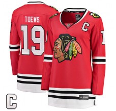 Dámský Dres Chicago Blackhawks Jonathan Toews 19 Captain Patch Červená Breakaway Domácí