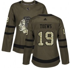 Dámský Dres Chicago Blackhawks Jonathan Toews 19 Maskáčová Zelená Authentic