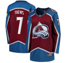 Dámský Dres Colorado Avalanche Devon Toews 7 Burgundská Červená Breakaway Domácí