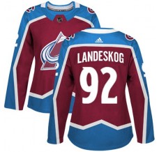Dámský Dres Colorado Avalanche Gabriel Landeskog 92 Burgundská Červená Authentic