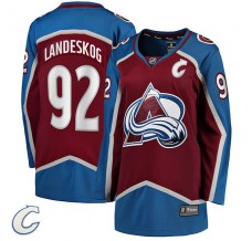 Dámský Dres Colorado Avalanche Gabriel Landeskog 92 Captain Patch Burgundská Červená Breakaway Domácí