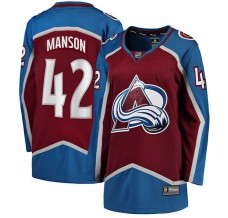 Dámský Dres Colorado Avalanche Josh Manson 42 Burgundská Červená Breakaway Domácí