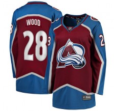Dámský Dres Colorado Avalanche Miles Wood 28 Burgundská Červená Breakaway Domácí