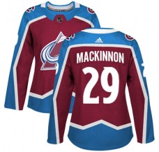 Dámský Dres Colorado Avalanche Nathan MacKinnon 29 Burgundská Červená Authentic