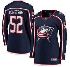 Dámský Dres Columbus Blue Jackets Emil Bemstrom 52 Námořnická Modrá Breakaway Domácí