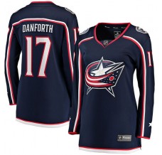 Dámský Dres Columbus Blue Jackets Justin Danforth 17 Námořnická Modrá Breakaway Domácí