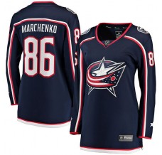 Dámský Dres Columbus Blue Jackets Kirill Marchenko 86 Námořnická Modrá Breakaway Domácí