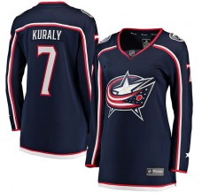 Dámský Dres Columbus Blue Jackets Sean Kuraly 7 Námořnická Modrá Breakaway Domácí