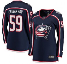 Dámský Dres Columbus Blue Jackets Yegor Chinakhov 59 Námořnická Modrá Breakaway Domácí