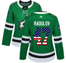 Dámský Dres Dallas Stars Alexander Radulov 47 USA Flag Fashion Svěže Zelená Authentic