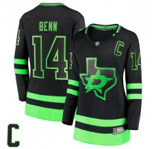 Dámský Dres Dallas Stars Jamie Benn 14 2020-21 Captain Patch Černá Premier Breakaway Alternativní