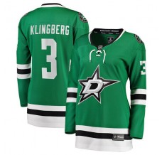 Dámský Dres Dallas Stars John Klingberg 3 Zelená Breakaway Domácí