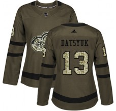 Dámský Dres Detroit Red Wings Pavel Datsyuk 13 Maskáčová Zelená Authentic
