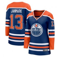 Dámský Dres Edmonton Oilers Mattias Janmark 13 Královská Modrá Breakaway Domácí