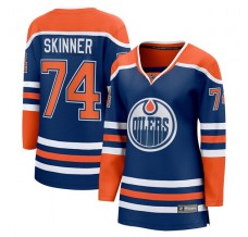 Dámský Dres Edmonton Oilers Stuart Skinner 74 Královská Modrá Breakaway Domácí
