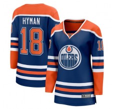 Dámský Dres Edmonton Oilers Zach Hyman 18 Královská Modrá Breakaway Domácí