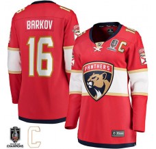 Dámský Dres Florida Panthers Aleksander Barkov 16 2024 Stanley Cup Champions Captain Patches Červená Breakaway Domácí