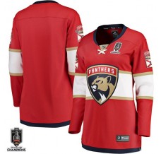 Dámský Dres Florida Panthers Blank 2025 Stanley Cup Champions Patch Červená Breakaway Domácí
