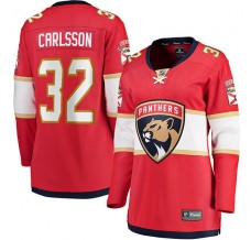 Dámský Dres Florida Panthers Lucas Carlsson 32 Červená Breakaway Domácí