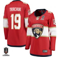 Dámský Dres Florida Panthers Matthew Tkachuk 19 2025 Stanley Cup Champions Patch Červená Breakaway Domácí