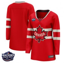 Dámský Dres Kanada Blank 2025 4 Nations Face-Off Patch Červená Breakaway Domácí