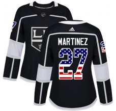Dámský Dres Los Angeles Kings Alec Martinez 27 USA Flag Fashion Černá Authentic