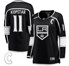 Dámský Dres Los Angeles Kings Anze Kopitar 11 Captain Patch Černá Breakaway Domácí