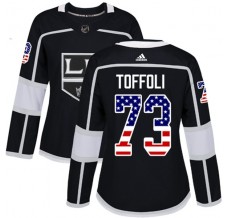 Dámský Dres Los Angeles Kings Tyler Toffoli 73 USA Flag Fashion Černá Authentic