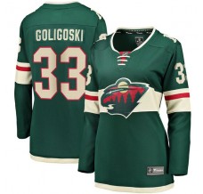 Dámský Dres Minnesota Wild Alex Goligoski 33 Zelená Breakaway Domácí